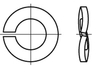 Poveržlės spyruoklinės, banguotos, DIN 128, DIN 128, vaizdas 2