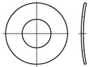 Poveržlės spyruoklinės, banguotos, DIN 137