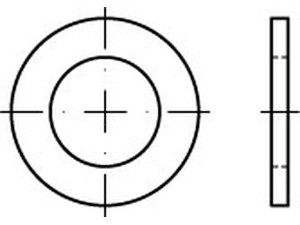 Poveržlės susiaurintos, DIN 433
