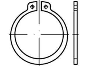Žiedai fiksaciniai, išoriniai, DIN 471, DIN 471, vaizdas 2