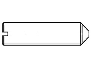 Fiksatoriai su šlicu, kūginiu smaigaliu, DIN 553