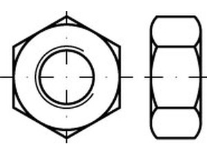 Veržlės šešiakampės, DIN 555