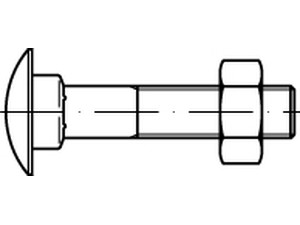 Varžtai pusapvale galva, kvadratiniu kakliuku, DIN 603, DIN 603, vaizdas 2