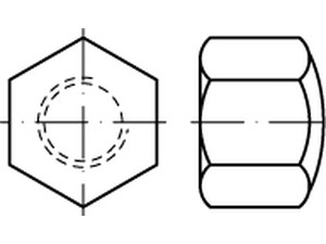 Veržlės uždaros, žemo profilio, DIN 917