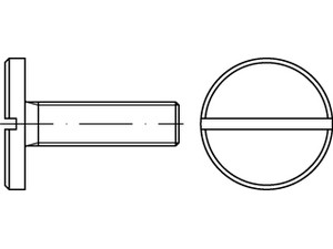 Sraigtai praplatinta cilindrine galva, DIN 921