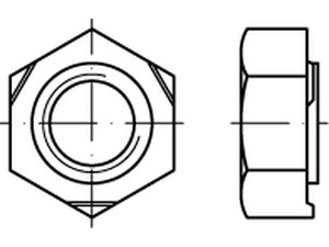 Veržlės virinimui, šešiakampės, DIN 929