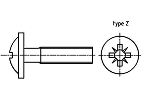 Sraigtai plačia pusapvale galva, DIN 967