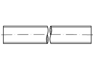 Strypai srieginiai (1m), DIN 975