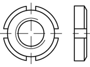 Veržlės apvalios, fiksuojančios, DIN 981