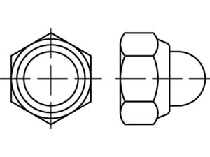 Veržlės uždaros, su kaproniniu įdėklu, DIN 986