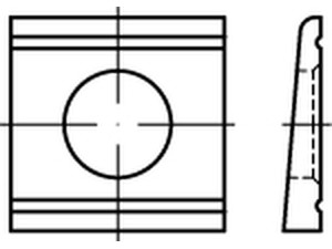 Poveržlės konstrukcinės, pleišto formos, DIN 6918