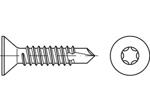 Savigręžiai įleidžiama galva, DIN 7504 P, DIN 7504 P, vaizdas 2