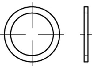 Žiedai sandarinimo, variniai, DIN 7603