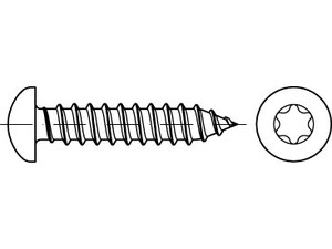 Savisriegiai pusapvale galva, DIN 7981, DIN 7981, vaizdas 2
