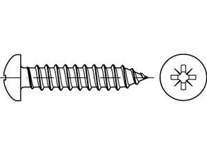 Savisriegiai pusapvale galva, DIN 7981, DIN 7981, vaizdas 3