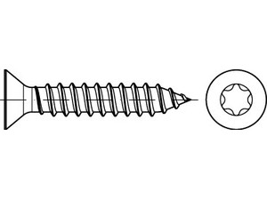 Savisriegiai įleidžiam galva, DIN 7982, DIN 7982, vaizdas 2