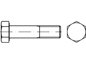 Varžtas šešiakampe galva, konstrukcinis su veržle, DIN 7990