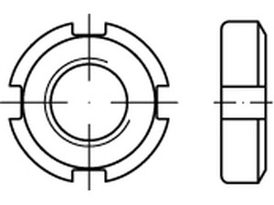 Veržlės apvalios, fiksuojančios, DIN 70852