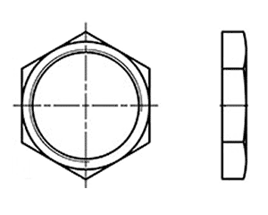 Veržlės siauros, žemo profilio, DIN 80705