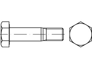 Varžtai konstrukciniai, grūdinti, šešiakampe galva, EN 14399-4, EN 14399-4, vaizdas 2