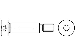 Varžtai vidiniu šešiakampiu, su kakliuku, ISO 7379