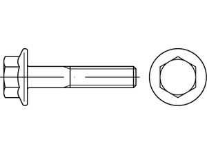 Varžtai flanšiniai, smulkiu sriegiu