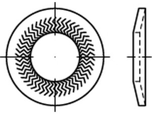 Poveržlės fiksuojančios, kūgio formos, R 88124