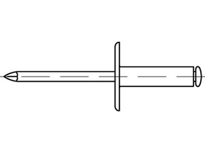Kniedės nutraukiamos, plačia galva, R 88409, R 88409, vaizdas 2