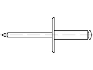Kniedės nutraukiamos, plačia galva, R 88409, R 88409, vaizdas 3